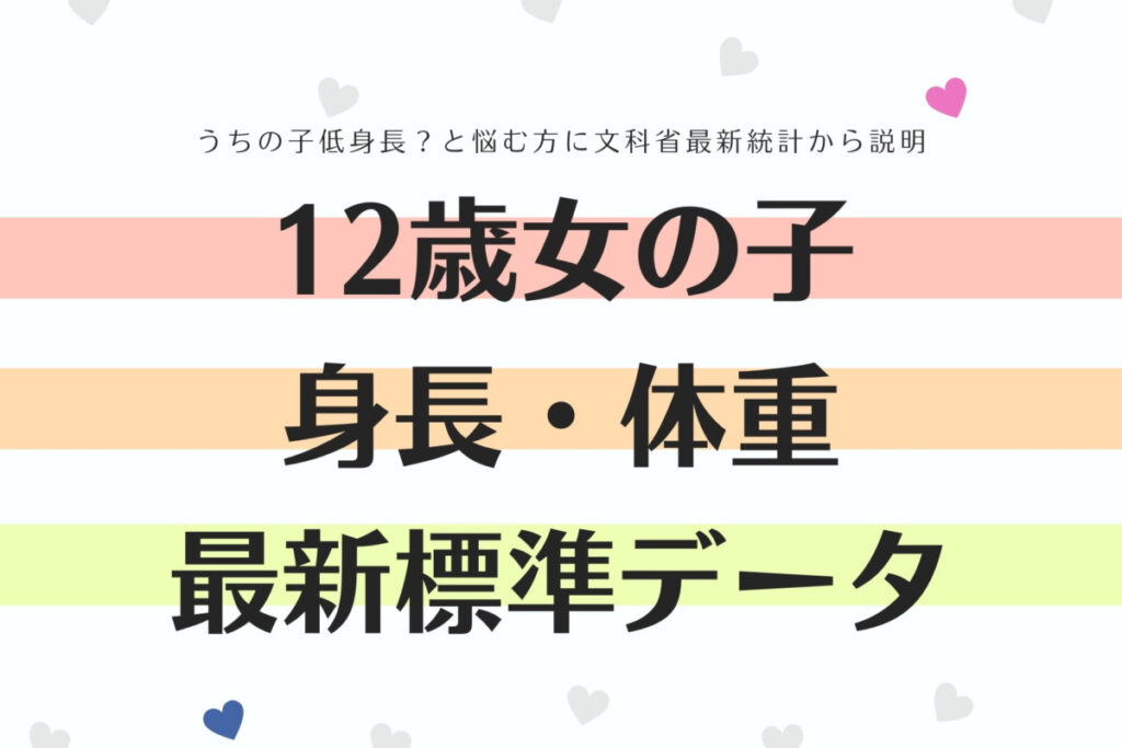 12歳小学6年生女子の平均身長 体重は 文科省最新データを基に解説 高光製薬株式会社