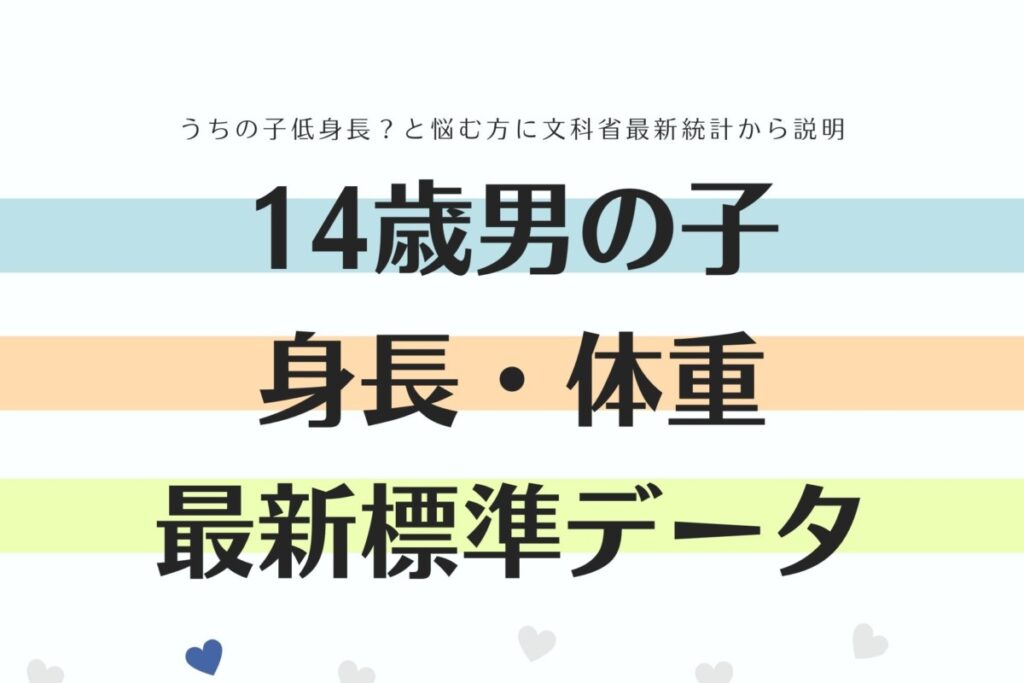 14歳中学2年生男子の平均身長 体重は 文科省最新データを基に解説 高光製薬株式会社